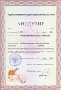 Лицензия НПО Стеклопластик (фото)