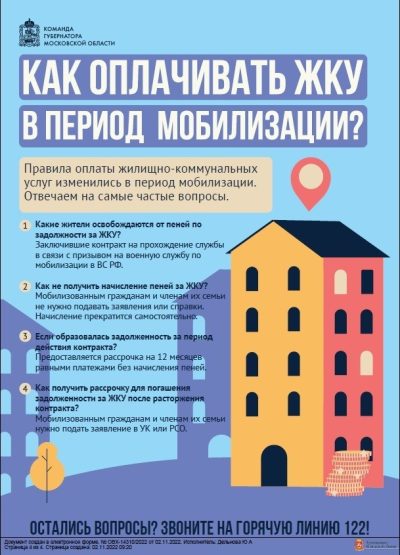 Как оплачивать ЖКУ в период мобилизации